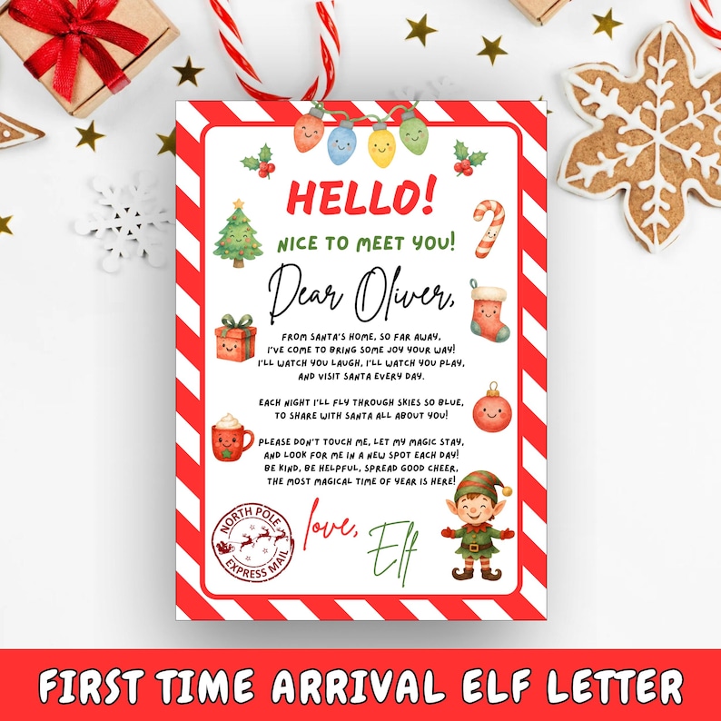 Elf Arrival Letter Template, Editable Elf on the Shelf Letter, I'm Back ...