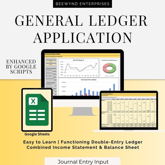 General Ledger Application | Google Sheets Double-Entry Bookkeeping | Automated Posting + Clean Reports | Beginner-Friendly
