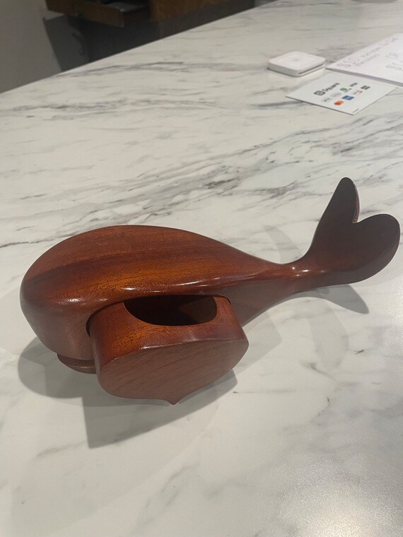 Wooden Whale with Built-In Compartment - image 4