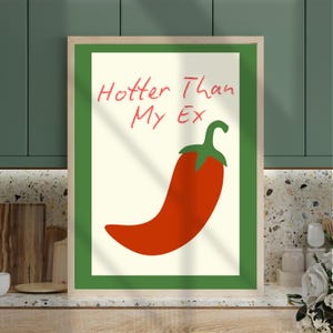 It&#39;s Getting Hot in Here, Kitchen Poster, Kitchen Decor, Chili Pepper Print, Chilies Poster, Trendy Wall Art, Kitchen Print, Digital Print