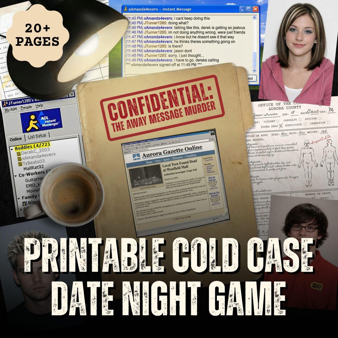 Printable Murder Mystery Game – Cold Case File Date Night for Couples ...