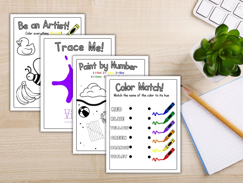 Primary and Secondary Colors Printable Worksheet for Toddlers