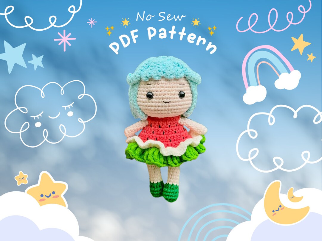 Susu the Watermelon Crochet Pattern, Christmas Susu the Watermelon ...