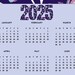 2025 Digital Download: 12-month Printable Calendar, Year at a Glance ...