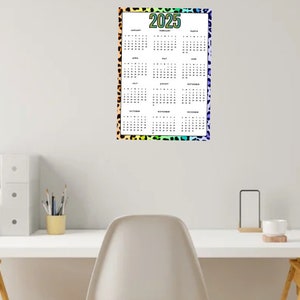 2025 Digital Download: 12-month Printable Calendar, Year at a Glance ...