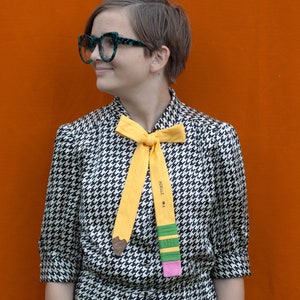Pencil bow tie // self tie bow tie for teacher and writers image 3
