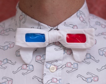 3d glasses bow tie // self tie bow tie for men & women