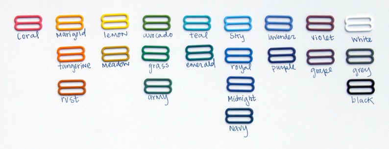 Bow tie hardware // Bow tie adjustable sliders // Bow tie connectors // Bra slides image 5