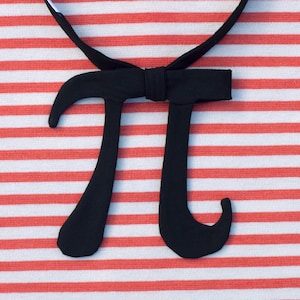 Pi tie // black self tie bow tie for math teachers, geeks, & smarty-pants image 6