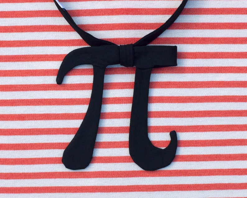 Pi tie // black self tie bow tie for math teachers, geeks, & smarty-pants image 6