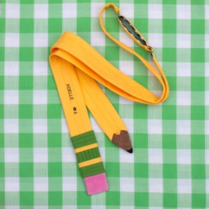 Pencil bow tie // self tie bow tie for teacher and writers image 2