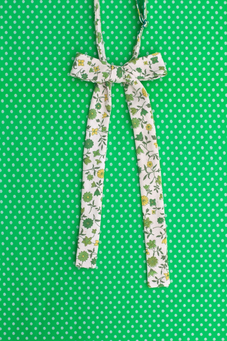 green double knit big bow tie // bow ties for women image 3