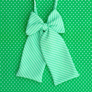 green double knit big bow tie // bow ties for women image 1