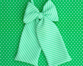 green double knit big bow tie // bow ties for women