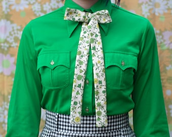 green double knit big bow tie // bow ties for women