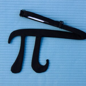 Pi tie // black self tie bow tie for math teachers, geeks, & smarty-pants image 4