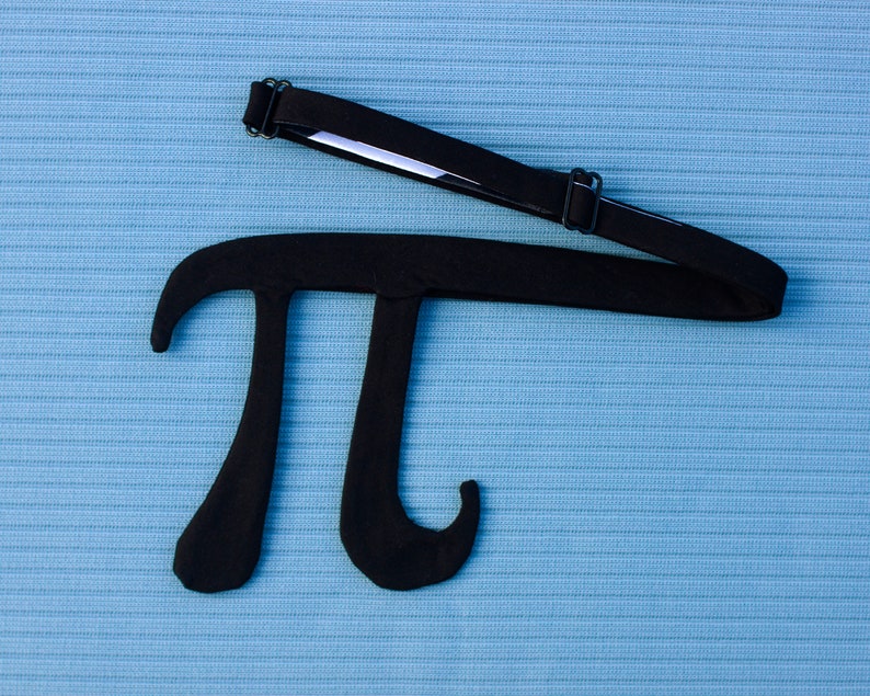 Pi tie // black self tie bow tie for math teachers, geeks, & smarty-pants image 4