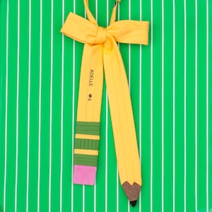 Pencil bow tie // self tie bow tie for teacher and writers image 5