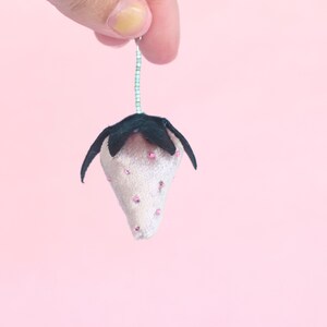 velvet strawberry earrings!