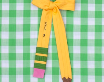 Pencil bow tie // self tie bow tie for teacher and writers