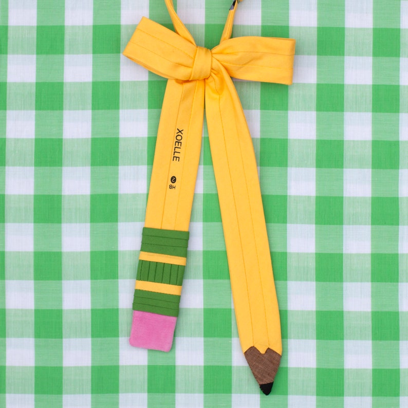 Pencil bow tie // self tie bow tie for teacher and writers image 1