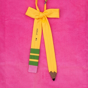 Pencil bow tie // self tie bow tie for teacher and writers image 7