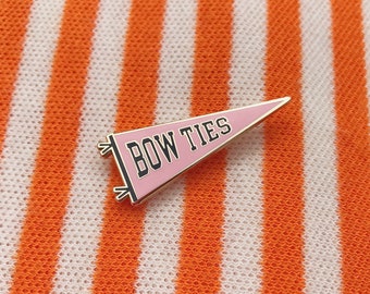 Bow Ties pennant enamel pin //  bow tie flair // pennant enamel pin
