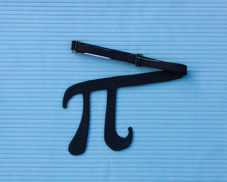 Pi tie // black self tie bow tie for math teachers, geeks, & smarty-pants image 9