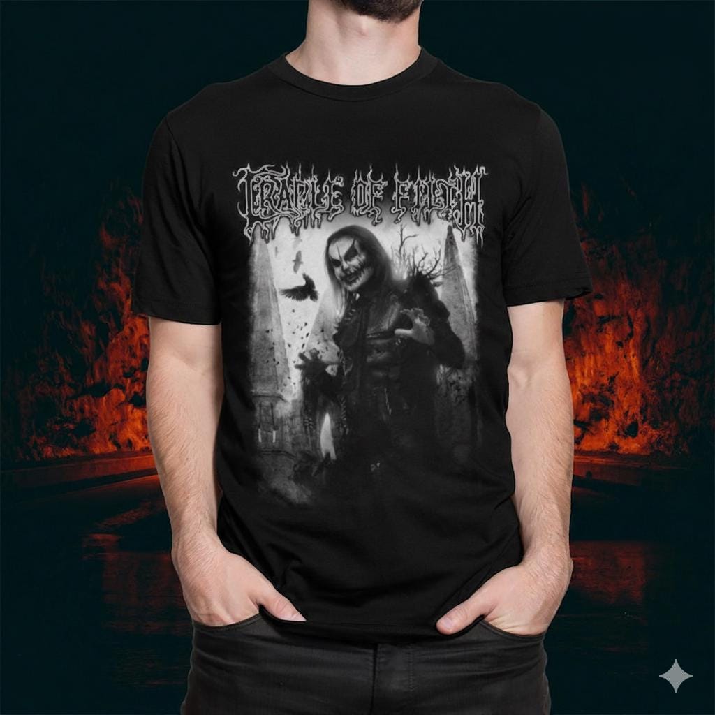 T-shirt Vintage Années 90 Cradle Of Filth Desire Me - Taille XL, Noir - Occasion Très Bon état