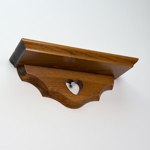 Vintage Wooden Wall Shelf | Small Rustic Wall Ledge | Farmhouse Decor Shelf | Cottagecore Wall Decor | Display Shelf for Crystals or Trinket