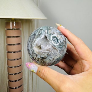 Green Moss Agate Sphere - Agate - Crystal Gifts - Home Decor - Mineral Specimen - Chakra - Sphere - Gift - Quartz