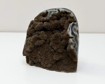 Rare Chocolate Sugar Rainbow Amethyst Cutbase - Sugar Crystals - Cutbase - Specimen - Minerals - Gift