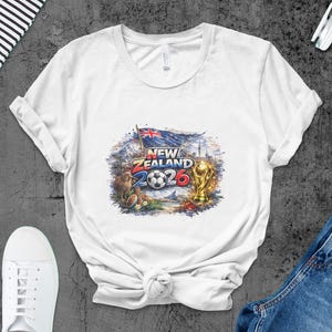 Maglietta per tifosi di calcio della Nuova Zelanda 2026 / Maglietta da tifoso di calcio neozelandese con grafica della bandiera neozelandese