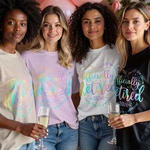 Officially Retired 2026 T-Shirt | Future Retiree Rainbow Tee