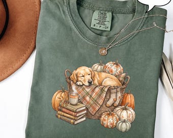 Maglietta autunnale con Golden Retriever, felpa comoda per cani, felpa con cappuccio a tema zucca, maglietta autunnale con cucciolo