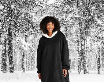 Custom Embroidery Mountain Lodge Wearable Blanket