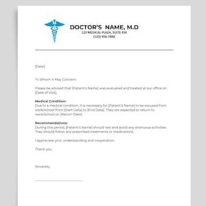 School Absent Letter Template Etsy