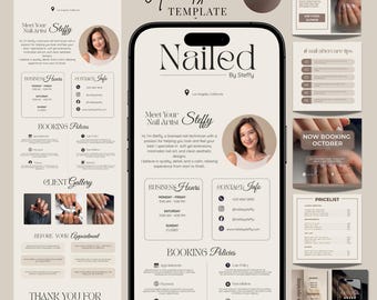 Nail Tech Acuity Scheduling Template Acuity Website Template Nail Acuity Booking Site Canva Editable Nail Acuity Template