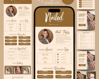 Nail Acuity Scheduling Template Nail Acuity Website Template Nail Acuity Booking Site Canva Editable Nail Tech Acuity Template