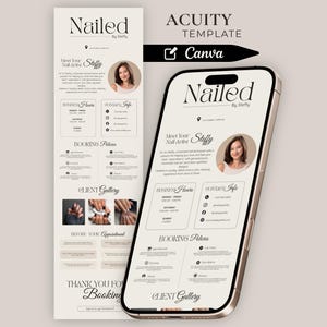 Nail Tech Acuity Scheduling Template Acuity Website Template Nail Acuity Booking Site Canva Editable Nail Acuity Template