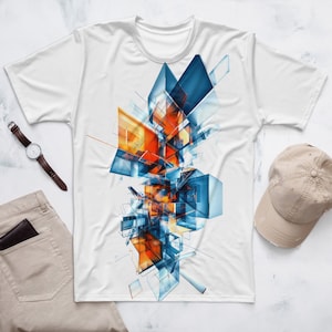 Abstract Geometry Graphic Print Shirt. art lover, Abstract geometry, Modern abstract, Graphic print shirt,