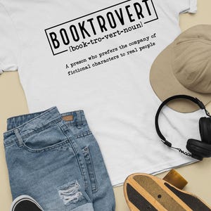 Booktrovert Shirt, Book Lover Shirt, Library Lover Shirt, Reading Bookish Shirt, Xmas Gift for Book Lover, Bookstagram Shirt, Book Nerd Tee