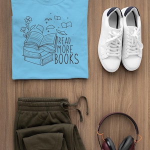 Read More Books Shirt, Funny Reading Shirt, Bookish Shirt, Book Lover Shirt, English Teacher Shirt, Book Nerd Shirt, Retro Librarian Shirt