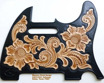 T-style Handtooled Custom Leather Pickguard