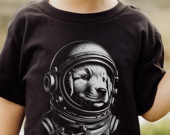 Labrador Retriever with Astronaut Helmet Youth & Toddler Shirt, Dog Astronaut Shirt, Kids Space Shirt, Outer Space Birthday, Dog Breed Shirt