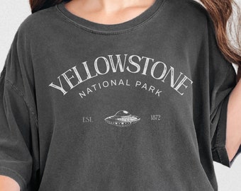 Yellowstone T Shirt, UFO T-Shirt, National Park Shirt, Vacation Shirt, Camping Trip Shirt, Yellowstone Hiking Shirt, Nature Lover Shirt