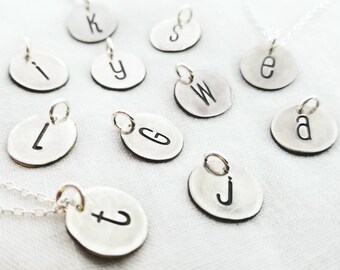 College Jewelry Michelle Sterling Silver Antiqued Oval Bead in Script Font