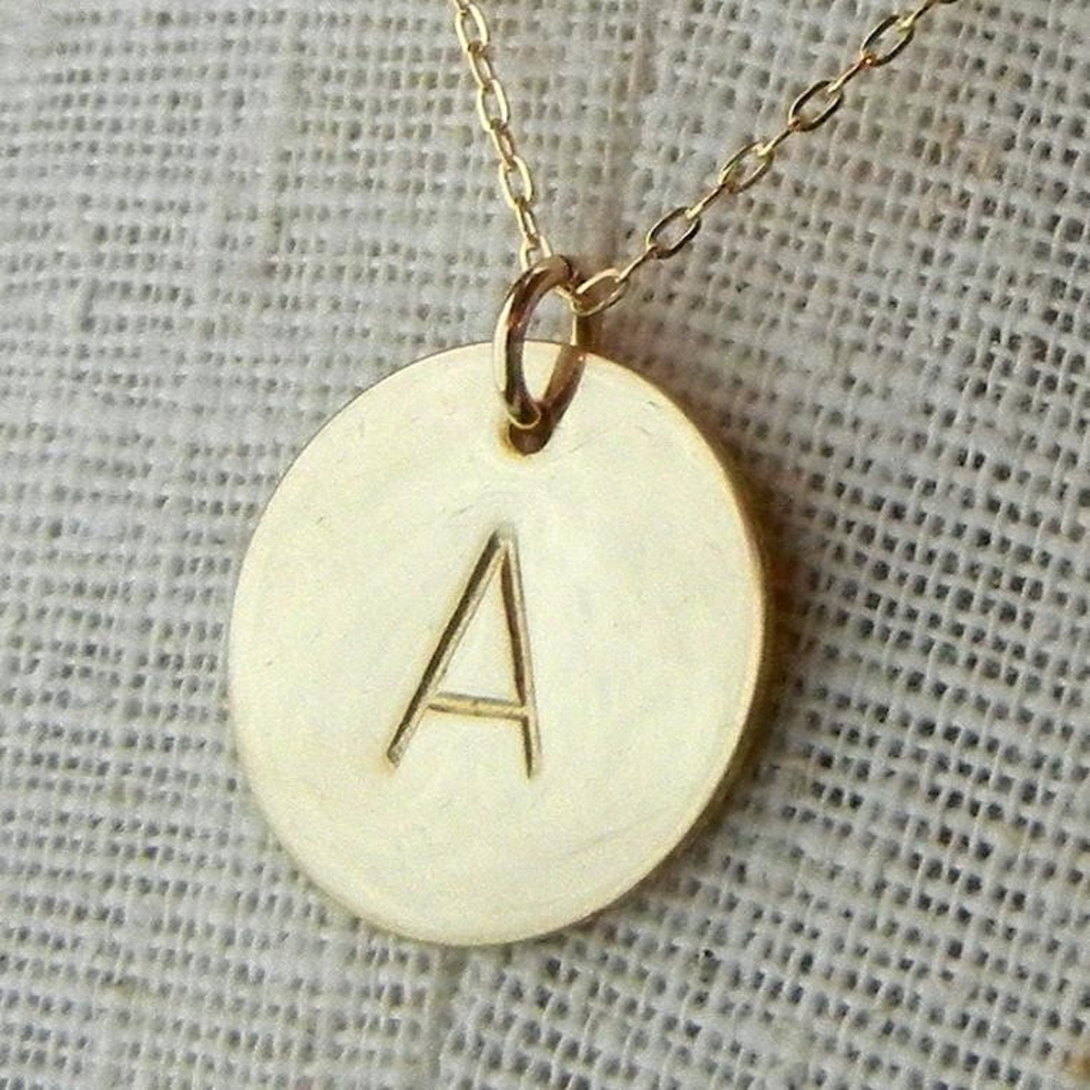Gold Initial Necklace Gold Letter Necklace Gold Monogram Etsy