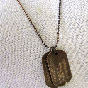 Gift for Him | Custom Dog Tags | Personalized Dogtag Necklace | Rustic Guy Gift | Father's Day Gift | Military Necklace | Dad Necklace