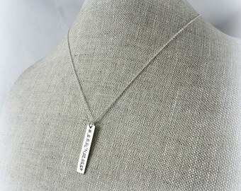 GPS Coordinates Necklace Location Necklace | Longitude Latitude Necklace | Geocache Necklace | Sterling Silver Travel Necklace